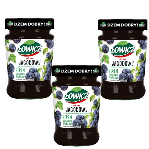 Łowicz Bobuľový džem s nízkym obsahom cukru 3x 280g