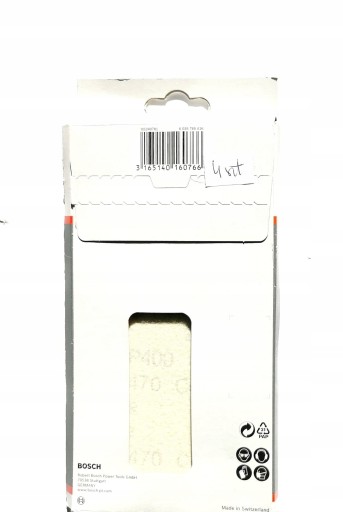 Bosch brúsny papier na suchý zips 93 x 186 mm P400 10 kusov