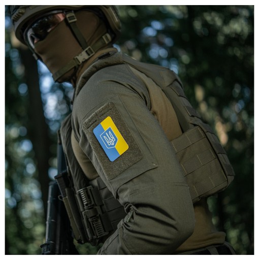 VELCRO NÁŠIVKA UKRAINE FLAG VERTIKÁLNY PLÁŠŤ M-TAC FLUORESCENT