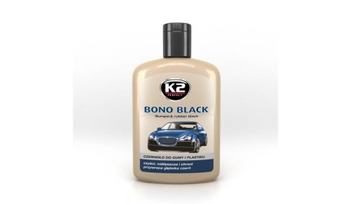 K2 BONO BLACK Čistiaci prostriedok na gumu a plast 200ml