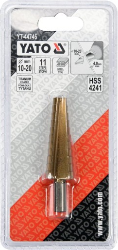 YATO HSS KUŽEĽOVÝ STUPŇOVÝ VRTÁK 10 - 20 mm