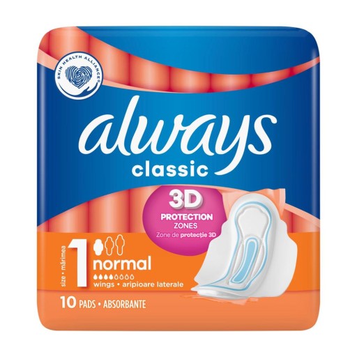 VŽDY Classic Normal hygienické vložky s Wings 10 kusov
