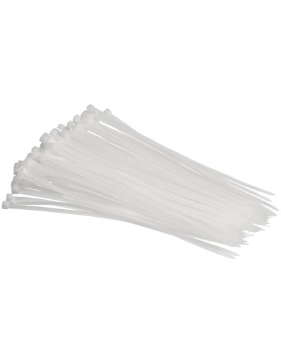 Sťahovacie pásky 4,6x250mm Biele 100 ks
