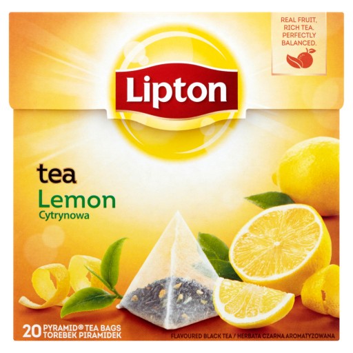 Lipton Black Lemon Tea Pyramids 20 sáčkov