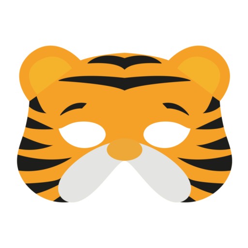 Plstená maska Tiger Carnival maškarný kostým párty