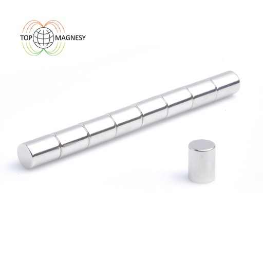 Cylindrický neodymový magnet MW 6x8 N38, sada 10 kusov