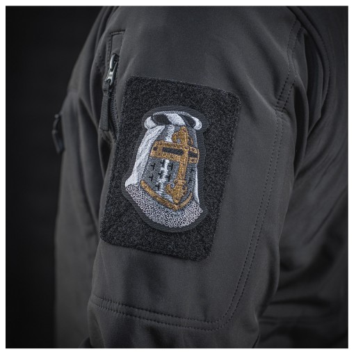 VELCRO NÁŠIVKA Topfhelm PRILBA CRUSADER M-Tac ŠEDÁ