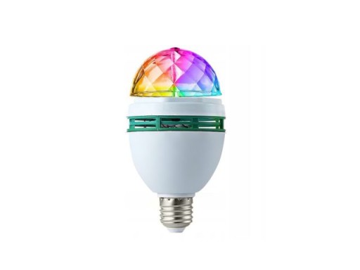 E27 LED ŽIAROVKA DISCO RGB VÝKONNÁ DISCO GUĽA