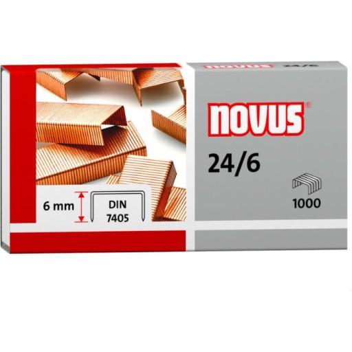 Sponky pomedené 24/6 1000 ks NOVUS 040-0206