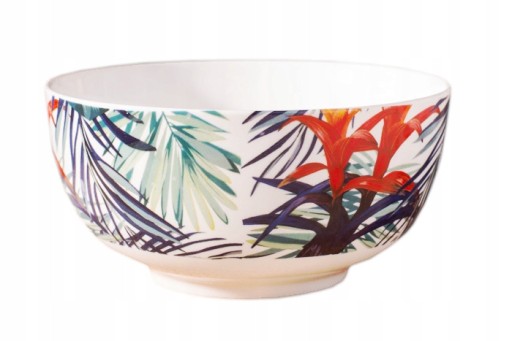 JUNGLE BOWL LISTY 13,5 CM 400 ML BIELA