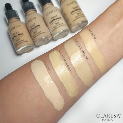 Claresa Liquid Perfection Concealer Foundation 2v1 104
