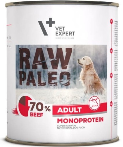 VetExpert Raw Paleo dospelý hovädzí monoproteín 800 g