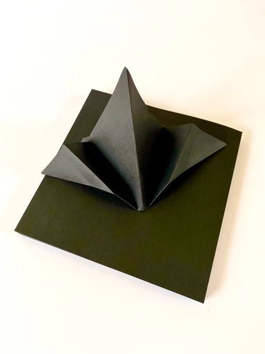 Papier dekoratívny technický origami 100 listov ČIERNA 15x15 cm