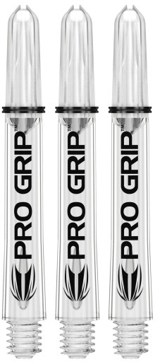 Target Pro Grip Medium Priehľadné šípkové drieky Transparentné