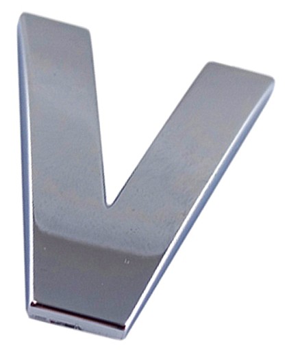 ZNAK PÍSMENO CHROMOVÉ PÍSMENO V V VEĽKÉ 5,6CM J2L84