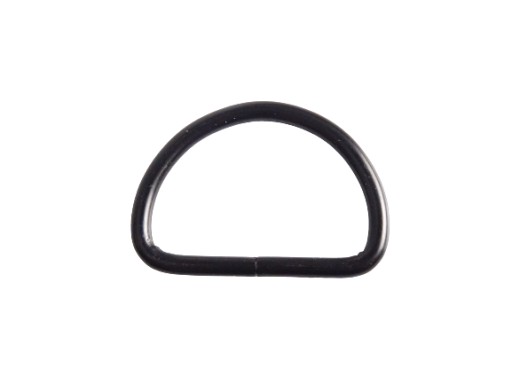 Kožený polkruh 30 / 19 / 3 mm čierny 10 kusov