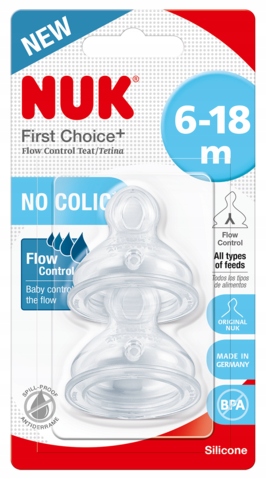 NUK FC+ ČÍSLO RIADENIA PRIETOKU RODIČ 6-18M 2KS