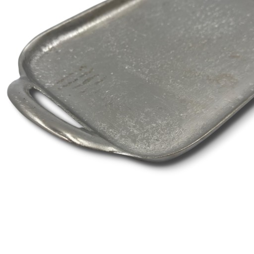 STRIEBORNÝ PODANÍK STOJAN 21X14CM KOVOVÝ LOFT GLAM