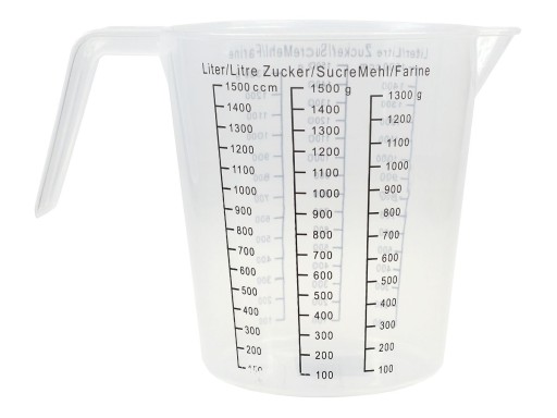PLASTOVÝ HRNČEK ODMERNÝ 1500ml 1,5 LITR