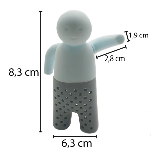 SITKO NA KÁVU NA BYLINKY S RÚČKOU SILIKÓNOVÉ MAN 1 KS TEA BREEDER
