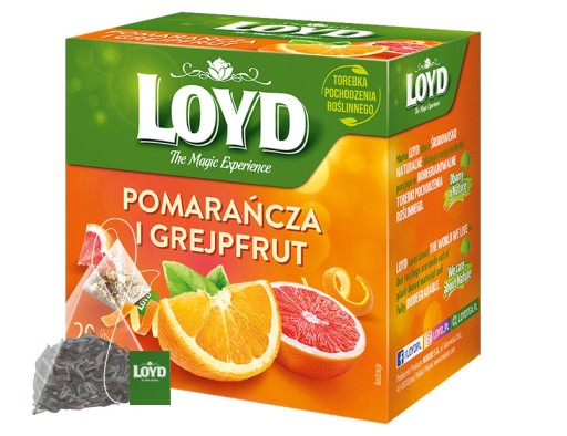 Pomarančový grapefruitový čaj s intenzívnou chuťou ibišteka 20T LOYD