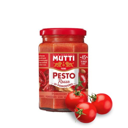 Mutti pesto 180g z červených paradajok