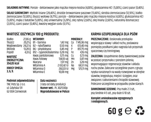 Zdravé kĺby dopĺňajú sušienky pre psov 60g