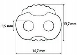STOPKY SVORKA KONCA LINKY 3mm 10ks Ruž