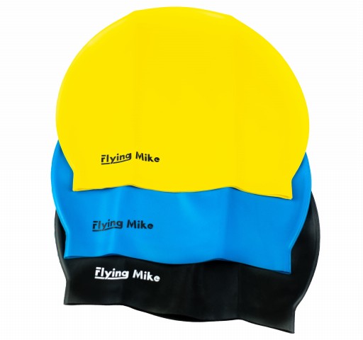 Modrá silikónová plavecká čiapka Flying Mike