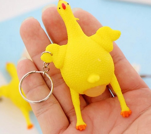GNIOTEK kľúčenka kuracie vajce kľúčenka KEYRING hračka hra antistresová squishy