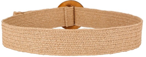BOHO SLAMENÝ PÁS, ELASTICKÁ BÉŽOVÁ SPONKA