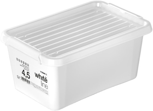 ORGANIZÉR BOX KONTAJNER S viečkom 4,5 l biely