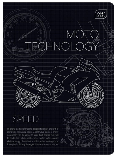 Interprint A5 NOTEBOOK 60 štvorcových listov UV TRENDS BOYS