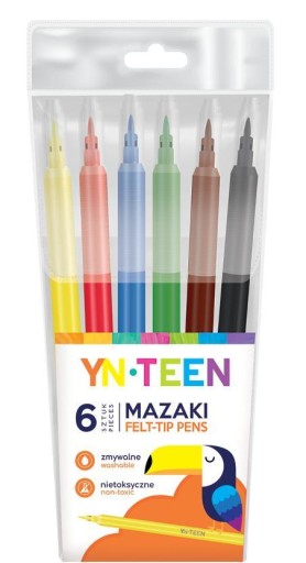 Popisovače INTERDRUK, popisovače, 6 farieb