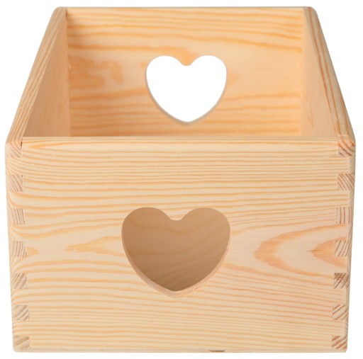 DREVENÁ KRABIČKA BOX KONTAJNER SRDCE
