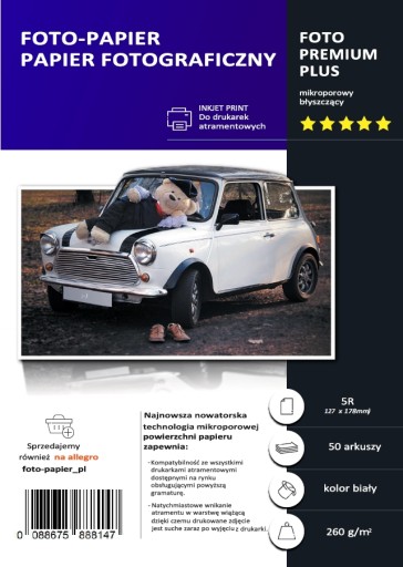 Lesklý fotopapier 13x18 260g/m 50 listov