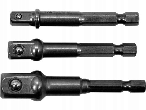 YATO SÚPRAVA HEX ADAPTÉRU SADA PRE ZÁSUVKY 1/4 3/8 1/2 OCEL 40CR YT-04685