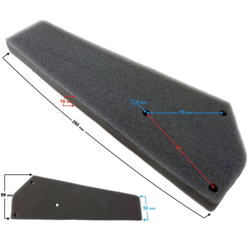 VLOŽKA VZDUCHOVÉHO FILTRA SPONGE pre čínske skútre 4T 50