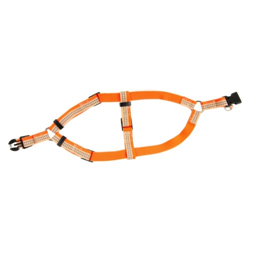 Postroj pre psa TREND STRIPE 30-50cm Oranžový 15mm