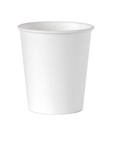 Biely plastový voľný papierový pohár 250 ml 50 ks