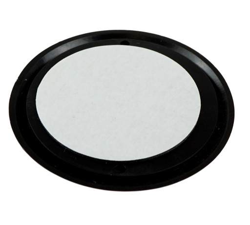 Čierna zarážka do dverí, priemer 40 mm, samolepiaca, lepená na stenu, zarážka dverí