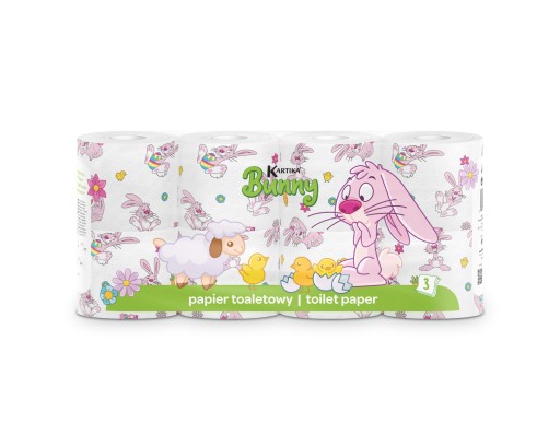 KARTIKA RABBIT Toaletný papier 8 roliek, 3-vrstvový veľkonočný