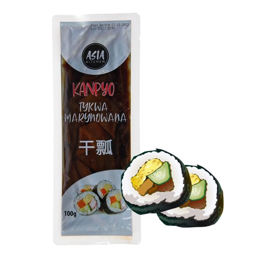 Kanpyo marinovaná tekvica 100g sushi Asia Kitchen