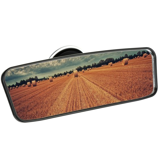 Vnútorné zrkadlo 61x184mm čierne s prísavkou na sklo