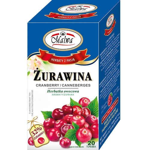 Malwa ovocný čaj Brusnica 20 ks