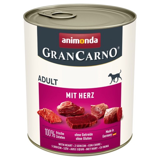 ANIMONDA GranCarno Adult so srdiečkami Mokré krmivo pre psov 800 g