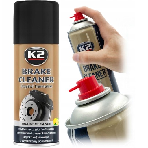 K2 odmasťovač 400ml, brzdy, kotúče reťaze, čistí gumu, nanáša gripy