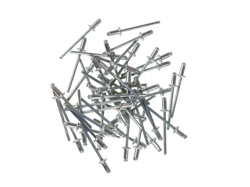 SADA HLINÍKOVÝCH SLEPÝCH NITOV 50 KUSOV 4,0 x 6,4 mm
