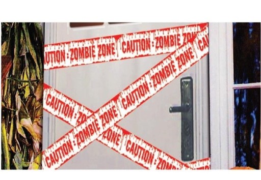 TAPE ATTENTION ZOMBIE ZONE ZOMBIE ZONE HALLOWEEN