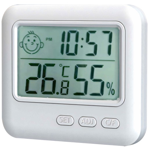 TEPLOMER ELEKTRONICKÝ vlhkomer SONDA HODINY SENZORA METEOSTANICE